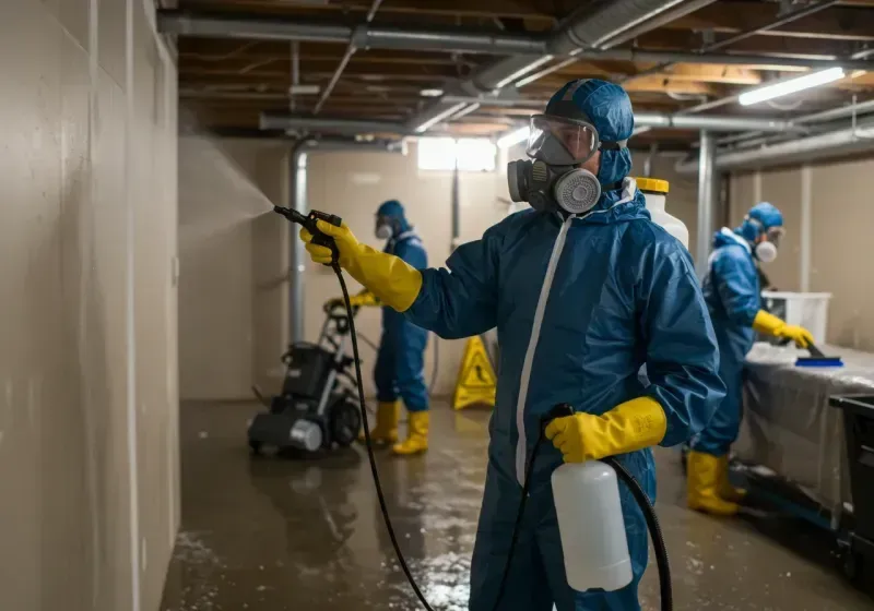 Basement Sanitization and Antimicrobial Treatment process in Selma, AL