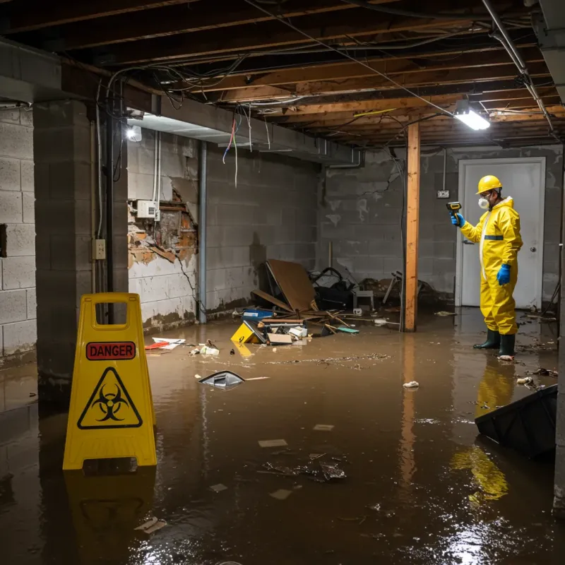 Flooded Basement Electrical Hazard in Selma, AL Property