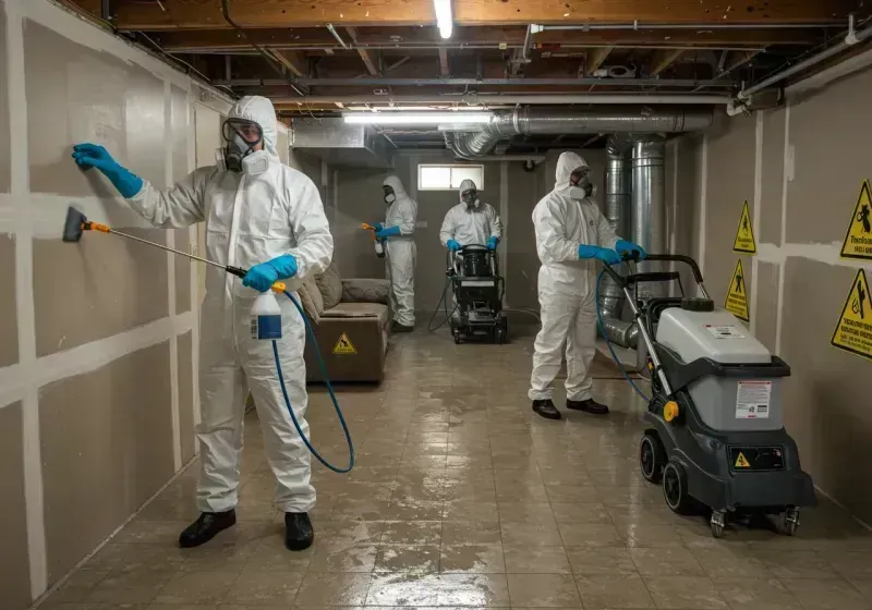 Basement Moisture Removal and Structural Drying process in Selma, AL